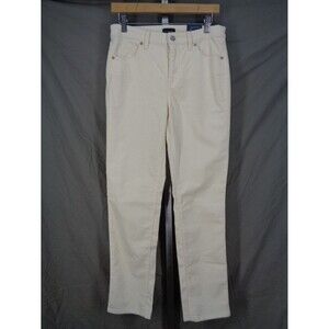 Talbots Ivory Corduroy Straight Leg Pants Size 4P New